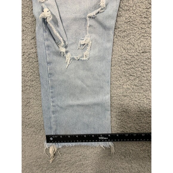 ABERCROMBIE & FITCH 2 Distressed Destroyed Bootcut Fringe Cropped Blown-out Knee - Picture 10 of 11